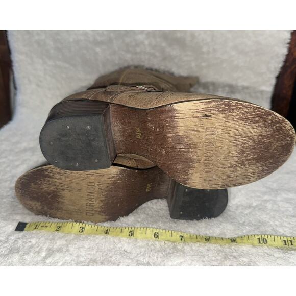 DURANGO WOMENS PHILLY TURN DOWN BOOTS BROWN / DENIM SIZE 6m - Picture 10 of 11